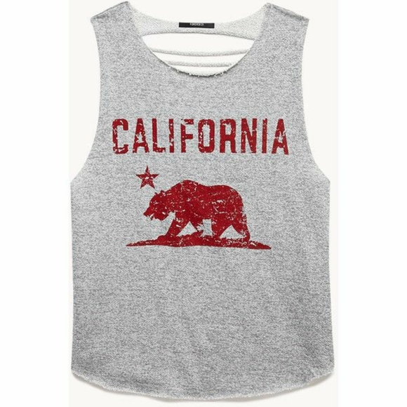 Forever 21 Tops - Forever 21 California Tank Top with Ripped Back
